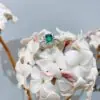 Anillo Esmeralda diamantes Vintage