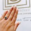 Anillo Esmeralda diamantes Vintage