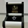 Anillo zafiro brillantes talla oval