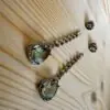 Pendientes de oro blanco con amatista y brillantes